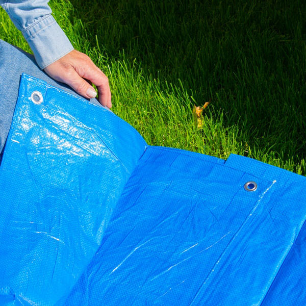 50GSM Lightweight Blue Tarpaulin Sheets – Waterproof Easy to Use - Image 3