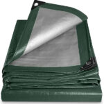 HeavyDutyGreen SilverTarpaulinWaterproof &DurableTarpaulincover