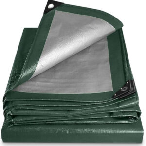 HeavyDutyGreen SilverTarpaulinWaterproof &DurableTarpaulincover