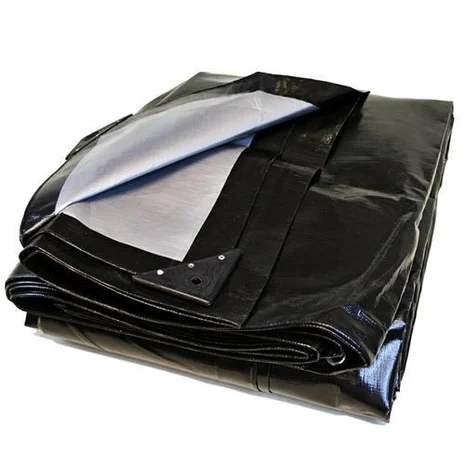 HeavyDutyMultipurposeBlackAndSilverTarpaulinWaterproof270gsmTarp