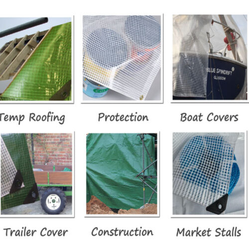 250GSMClearMonotexTarpaulins Strong &UVResistantTarps