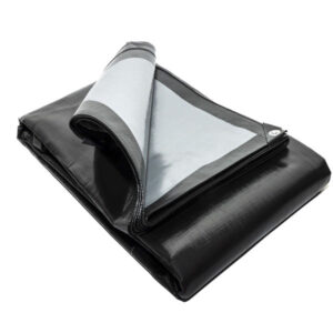HeavyDutyBlackAndSilverTarpaulins270gsmWaterproofTarpaulin
